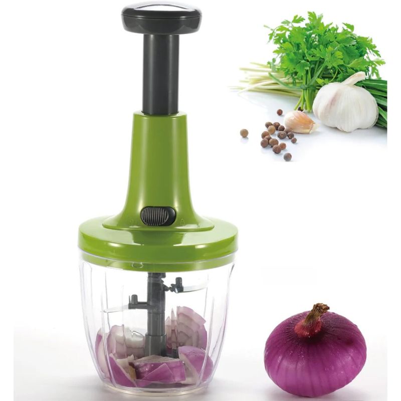 Mini Tritatutto Manuale 2 in 1 - Taglierina e trituratore portatile